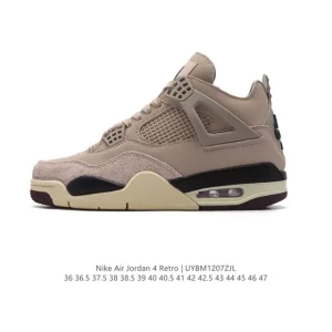 Jordan Air 4 Retro OG Black Cement Men's Women's Basketball Shoes
