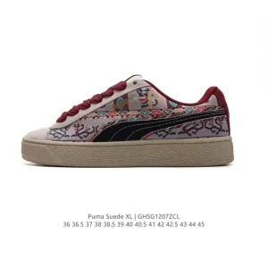 PUMA Suede XL Low-Top Retro Casual Sneakers with Thick Sole