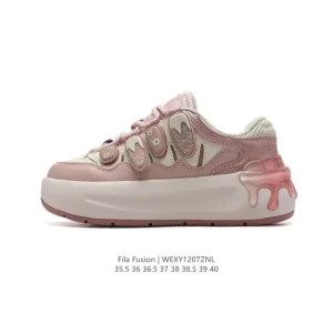 FILA Fusion Women's Chunky Platform Dad Sneakers White Streetwear Shoes