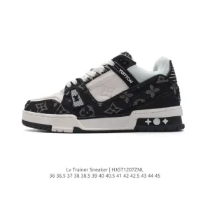 Louis Vuitton Trainer Sneaker Low Fashion Thick Sole Leather Shoes