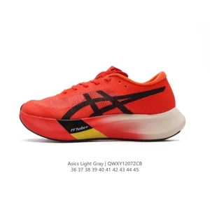 ASICS Light Gray Low-Top Cushioned Retro Running Shoes for Men and Women