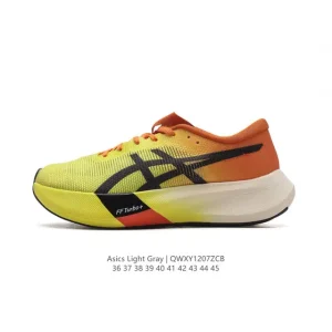 ASICS Light Gray Low-Top Cushioned Sneakers for Men and Women
