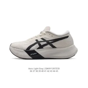 ASICS Light Gray Low-Top Cushioned Sneakers for Men & Women