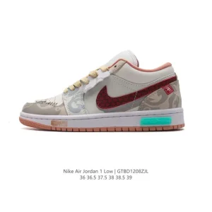 Jordan Air AJ1 Low Retro Basketball Shoes with Air Cushion