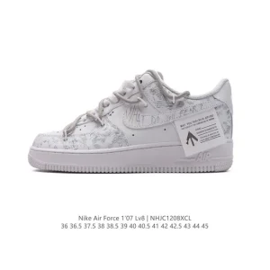 Nike Air Force 1 '07 Low White Casual Sneakers with Air Cushion