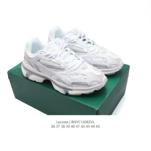 Lacoste Men's Women's Thick Sole Height Increase Old Dad Shoes