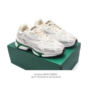 Lacoste Men's Women's Thick Sole Old Man Shoes Breathable Mesh Sneakers