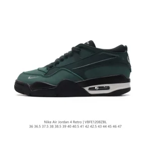 Jordan Air 4 Retro OG Low Black Cement Men's Women's Basketball Sneakers