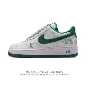 Nike Air Force 1 '07 Low White Leather Sneakers with Air Cushion