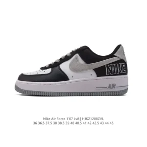 Nike Air Force 1 '07 Low White Leather Sneakers with Air Cushion