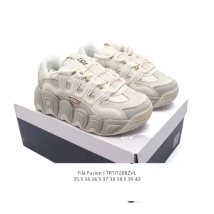 FILA Women's Chunky Cat Paw Sneakers with Breathable Mesh and Leather