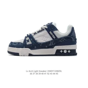 Louis Vuitton Trainer Sneaker Low Fashion Thick Sole Leather Shoes