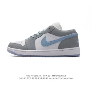 Jordan AJ1 Low Retro Classic Leather Basketball Shoes with Air Cushion