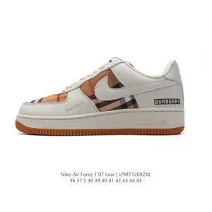 Nike Air Force 1 '07 Low White Leather Sneakers with Air Cushion