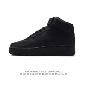 Nike Air Force 1 Mid Sneaker with Velcro Strap and Thick Sole