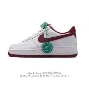 Nike Air Force 1 Low 07 White Leather Sneakers with Air Cushion