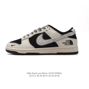 Nike Dunk Low Retro Vintage Basketball Style Leather Skateboarding Shoes