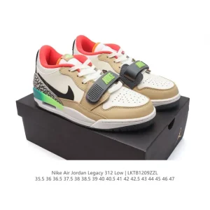 Jordan Legacy 312 Low Men's Basketball Shoes Premium Leather Vintage Style