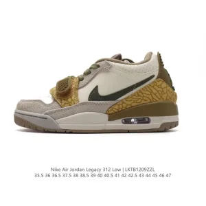 Jordan Legacy 312 Low Men's Basketball Shoes Classic Leather Sneakers