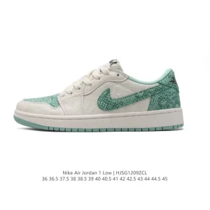 Jordan AJ1 Low Retro Basketball Shoes with Air Cushion and Wings Logo
