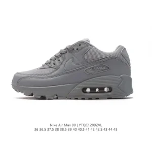 Nike Air Max 90 Retro Running Shoes with Leather and Mesh