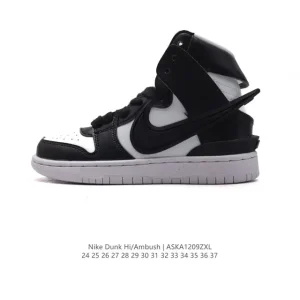 Nike Ambush Dunk High SB Kids Skateboarding Shoes Oversized Swoosh