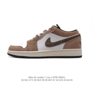 Jordan Air AJ1 Low Retro Leather Basketball Shoes with Air Cushion