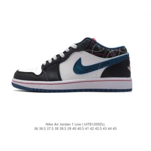 Jordan Air AJ1 Low Retro Leather Basketball Shoes with Air Cushion