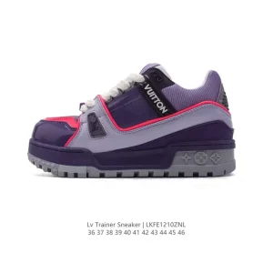 Louis Vuitton Trainer Sneaker Low Fashion Luxury Thick Sole Shoes