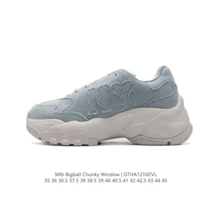 MLB Bigball Chunky Window Retro Vintage Print Chunky Sneakers for Men and Women