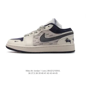 Jordan AJ1 Low Retro Classic Leather Basketball Shoes with Air Cushion