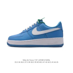 Nike Air Force 1 Low White Leather Casual Sneakers with Air Cushion
