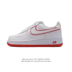 Nike Air Force 1 '07 Low DV0788 White Leather Sneakers with Air Cushion