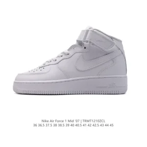 Nike Air Force 1 Mid 07 DJ9158-200 Classic White Leather Sneakers