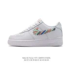 Nike Air Force 1 '07 Low White Sneakers with Air Cushioning
