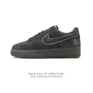 Nike Air Force 1 '07 Low White Leather Sneakers with Air Cushioning