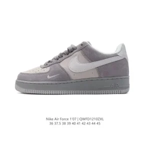 Nike Air Force 1 '07 Low White Leather Sneakers with Air Cushion