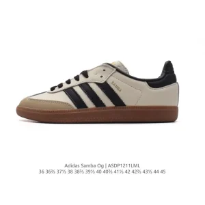 Adidas Samba OG Classic Leather Sneakers with T-Toe Design