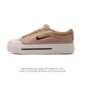 Nike Court Legacy Lift Men and Women Sneakers Retro Thick Sole White Shoes