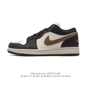 Jordan Air Low Retro Leather Sneakers with Wings Logo