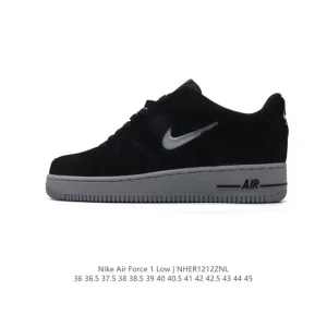 Nike Air Force 1 07 Low White Leather Sneakers with Air Cushion