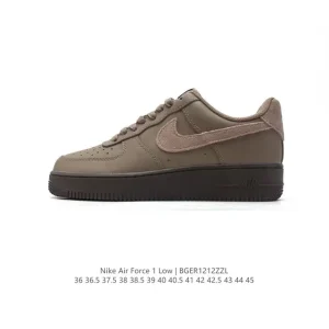 Nike Air Force 1 07 Low White Leather Sneakers with Air Cushion