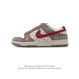 Off-White x Nike Dunk Low Retro Gucci Collab Vintage Basketball Sneaker