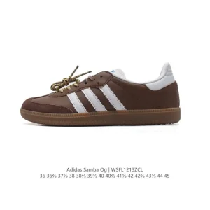 Adidas Samba OG Classic Leather Sneakers T-Toe Gum Sole