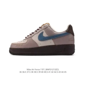 Nike Air Force 1 07 Low White Leather Sneakers with Air Cushion