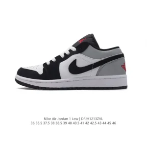 Air Jordan 1 Low Retro Classic White Black Red Sneakers
