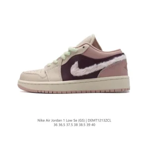 Jordan Air Jordan 1 Low Retro Classic Leather Basketball Shoes