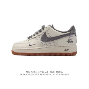 Nike Air Force 1 Low 07 White Leather Sneakers with Air Cushion
