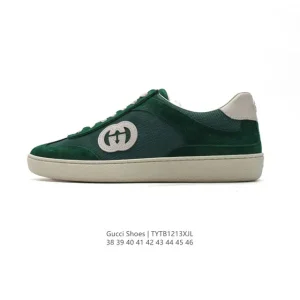 Gucci Rhyton Platform Leather Sneakers White Men's 2024 New Release