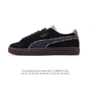 Puma Basket Heart Patent Leather Shoes for Men and Women